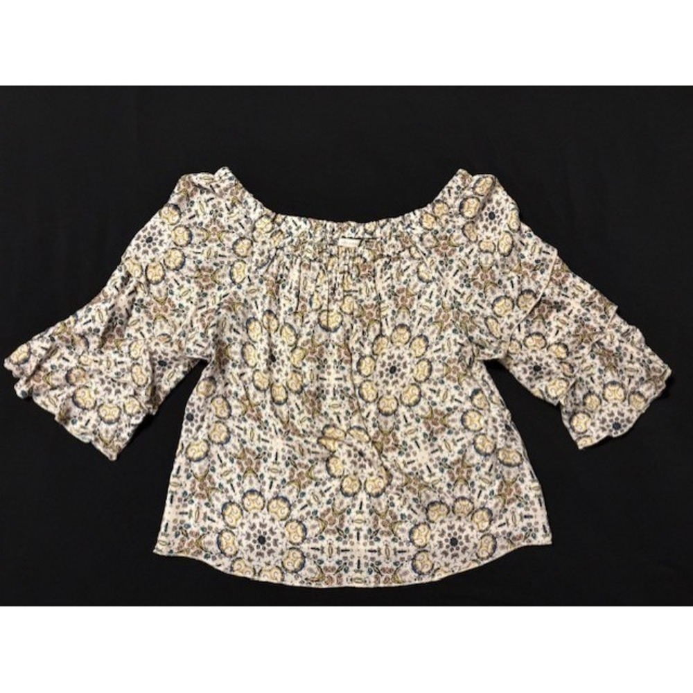 Ella Moss short sleeve off the shoulder blouse, bohemian pattern, size medium - Picture 7 of 8